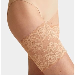 Secret nude anti-chafing tights lace band NWT